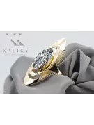 Ring Vintage craft Zircon 14K Yellow gold vrc189y